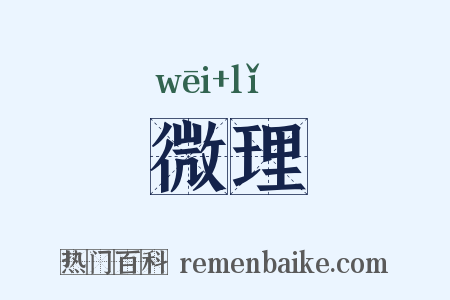 微理是什么意思的图片